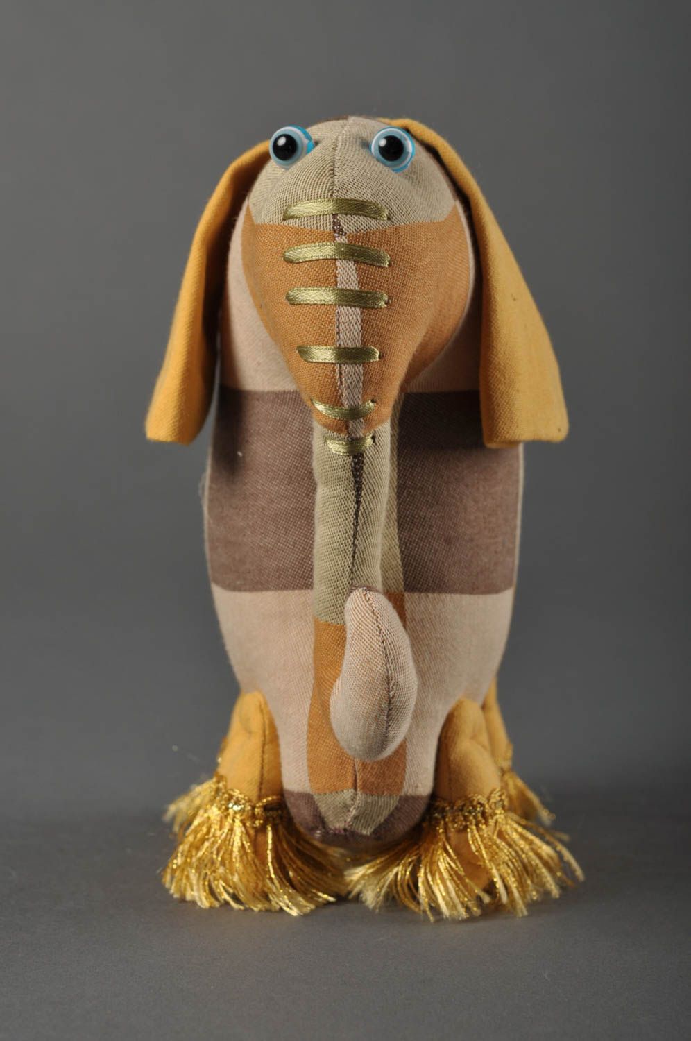 Jouet éléphant Peluche faite main décorative en tissu Cadeau pour enfant photo 1