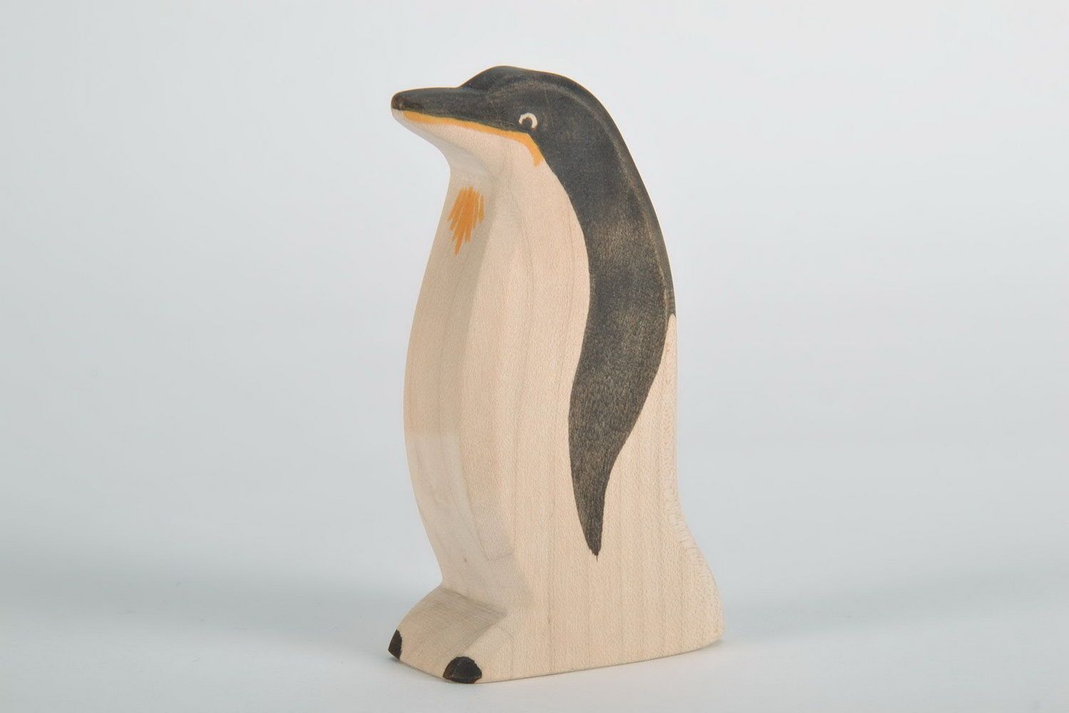 Jouet en bois pingouin fait main photo 4