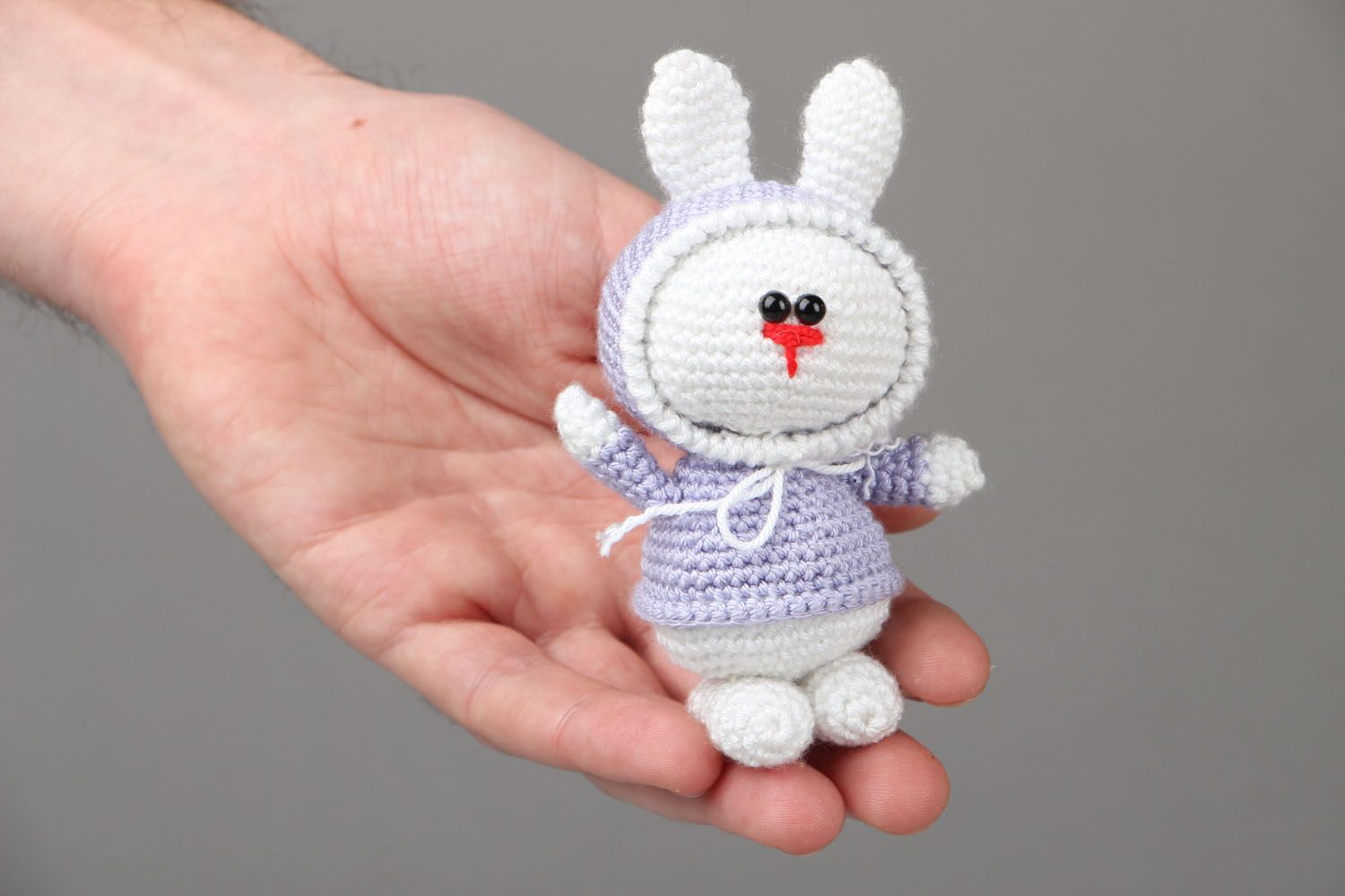 Crocheted toy Bunny in Coat photo 2