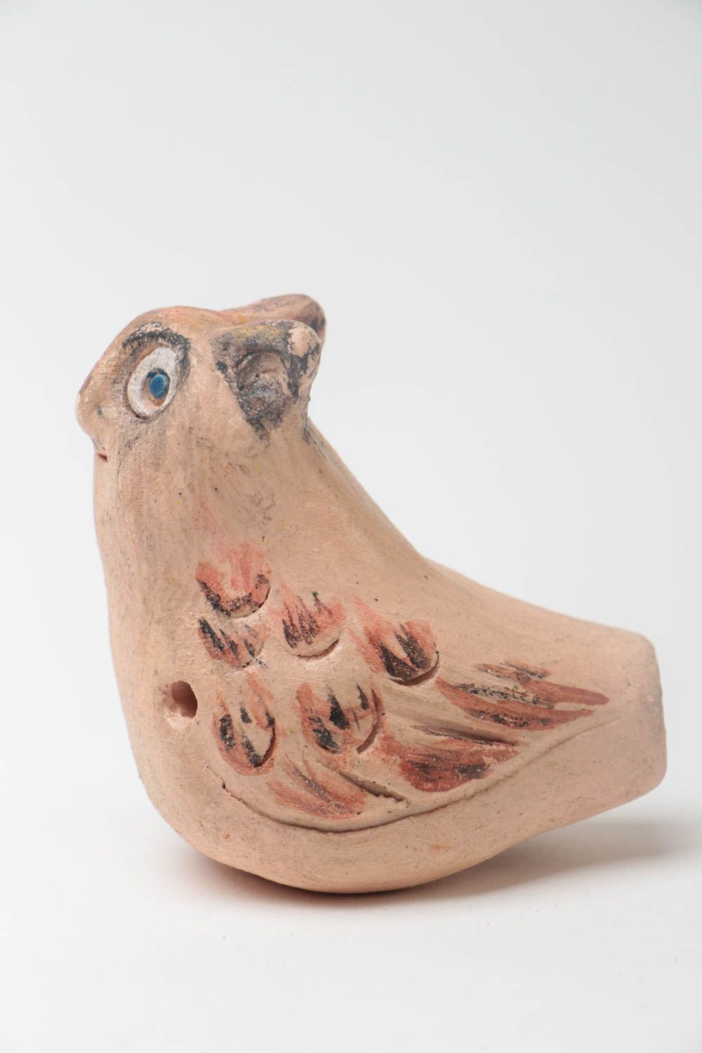 Fischietto in argilla fatto a mano giocattolo popolare a forma di uccello
 foto 4