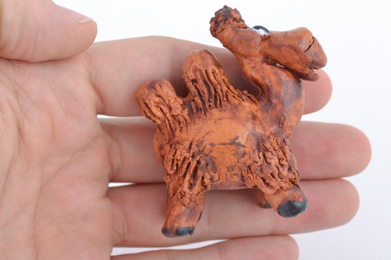 Figura de cerámica pintada original hecha a mano con forma de camello decorativa foto 2
