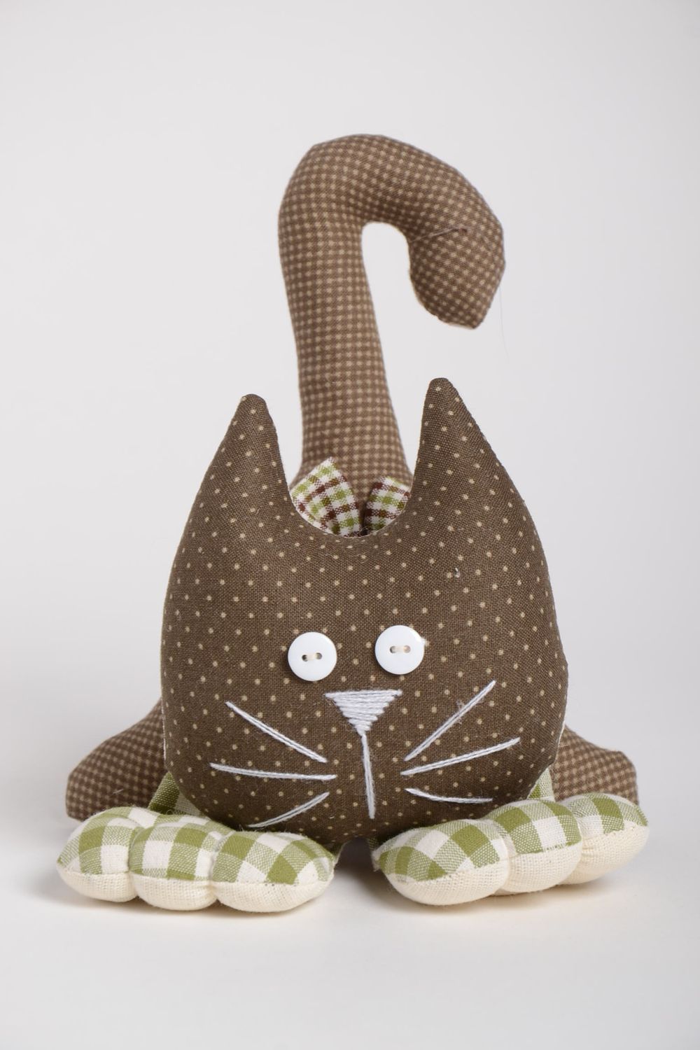 Декор для дома ручной работы мягкая игрушка в виде кота мягкая подвеска фото 2