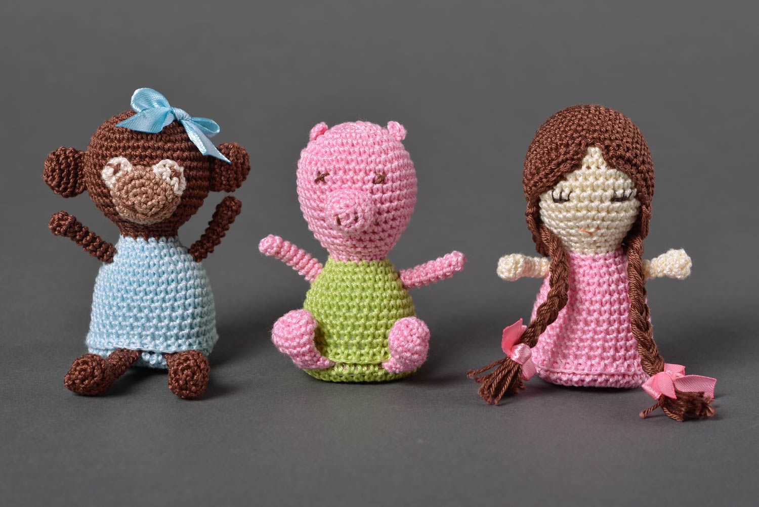 Kuscheltier Schwein rosa handgemachtes Stoff Spielzeug Geschenke für Kinder  foto 5