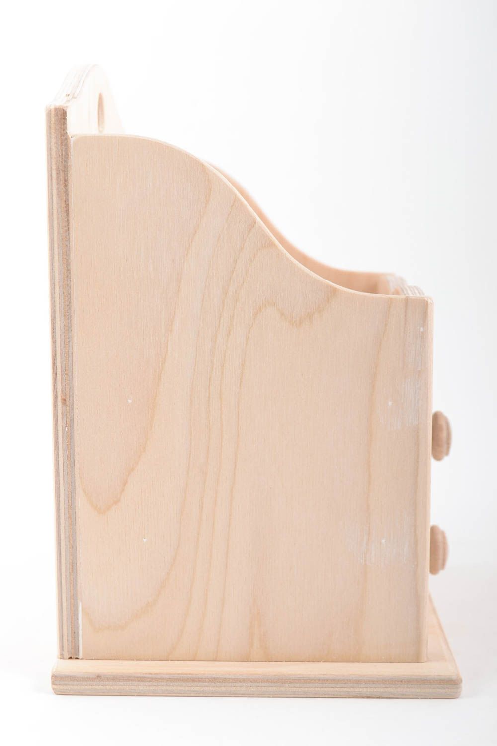 Holz Minikommode Rohling zum Bemalen Schatulle mit Abteilungen handgemacht foto 3