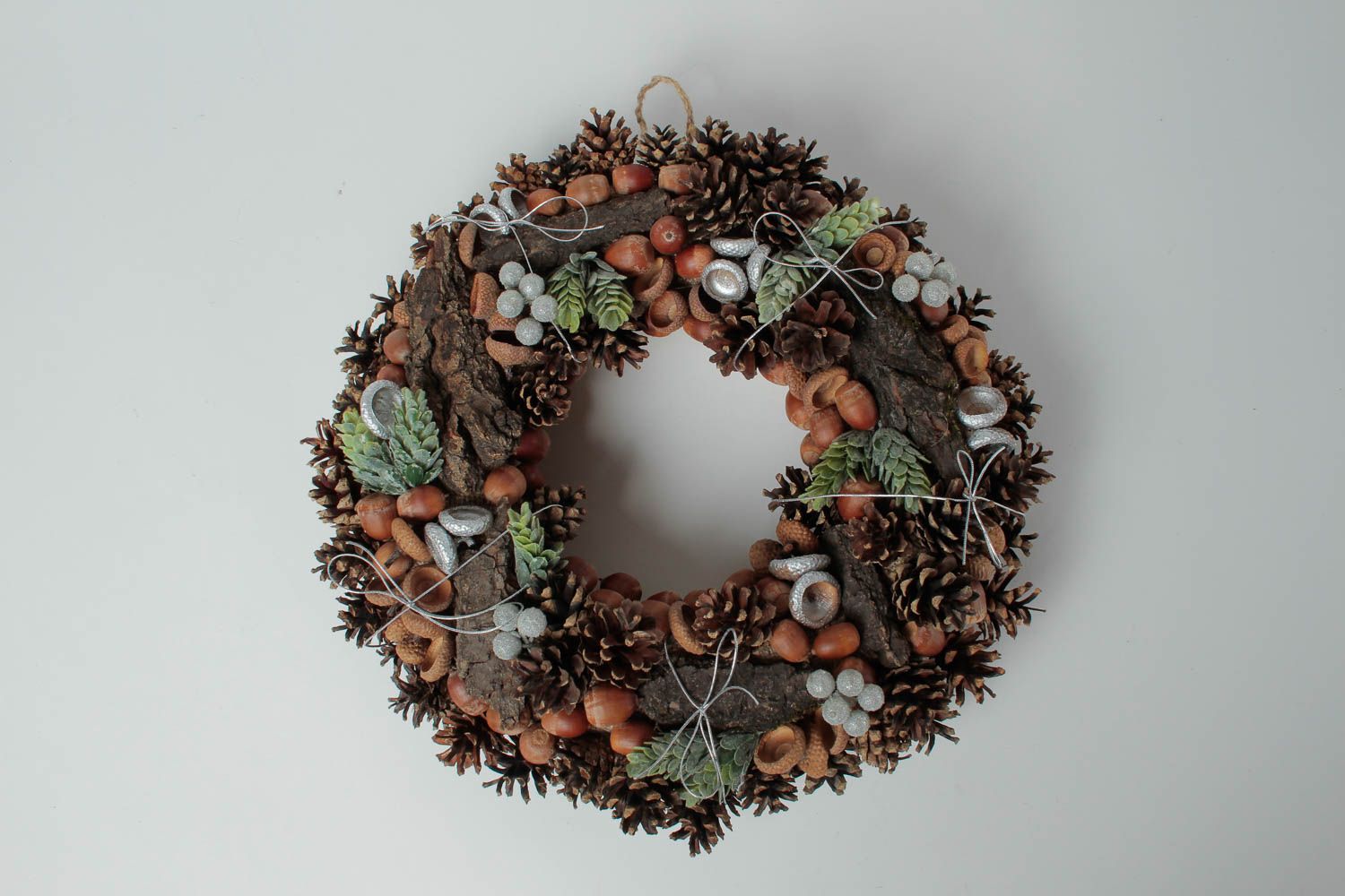 Unusual handmade Christmas wreath wall hanging door wreath decorative use only photo 3