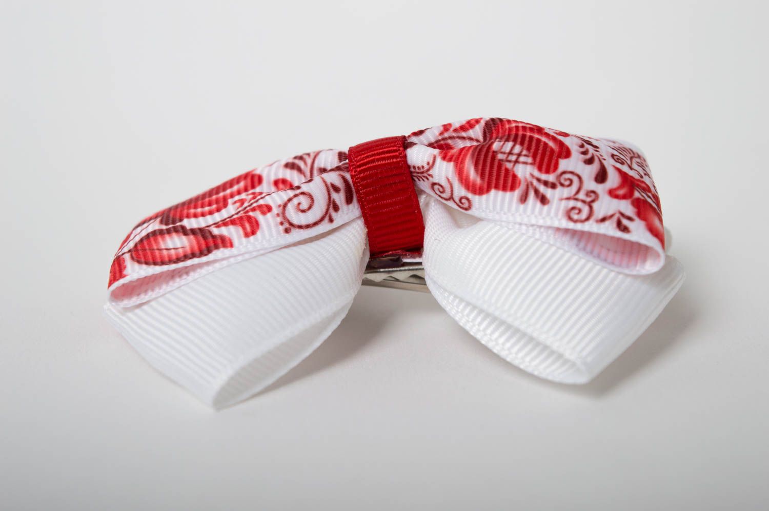 Handmade hair bow unusual hair clip for girls designer accessory gift ideas photo 4