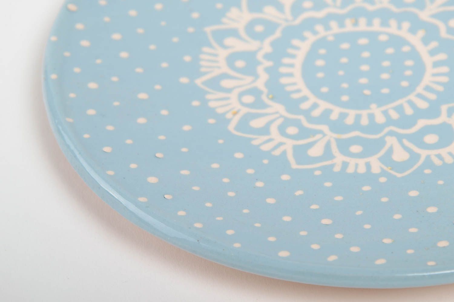 Assiette plate faite main Service vaisselle céramique peinte Vaisselle de table photo 5