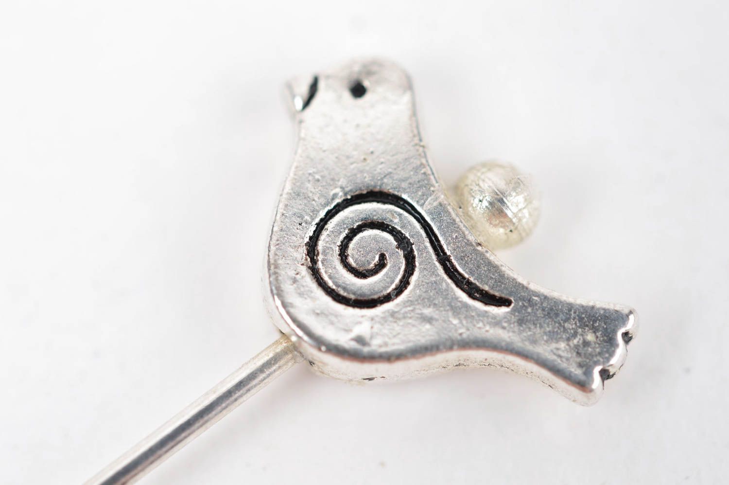 Petite Broche métallique faite main épingle avec oiseau Cadeau pour femme photo 5