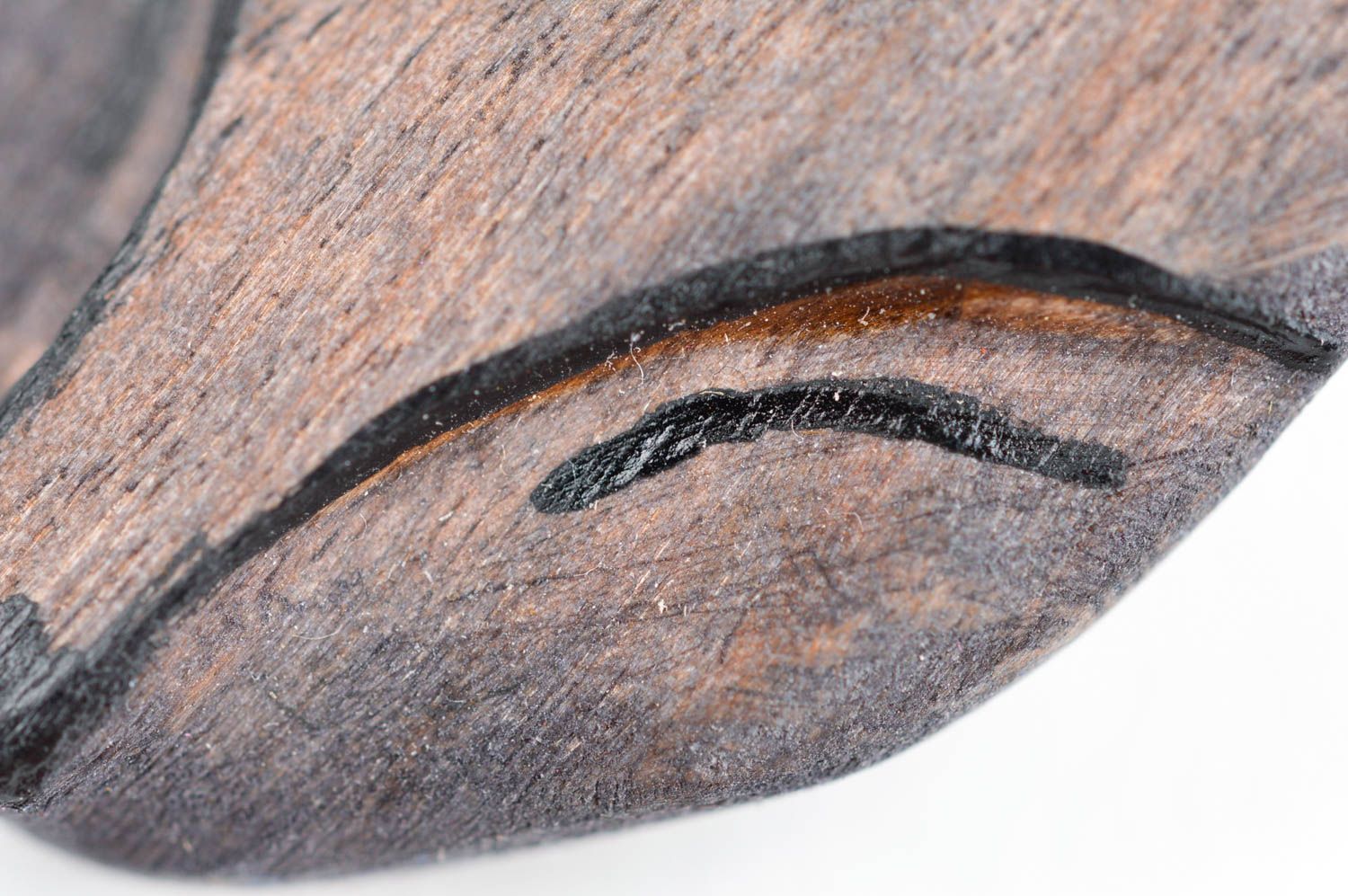 Брошь из дерева украшение ручной работы украшение из дерева коричневое Лиса фото 5