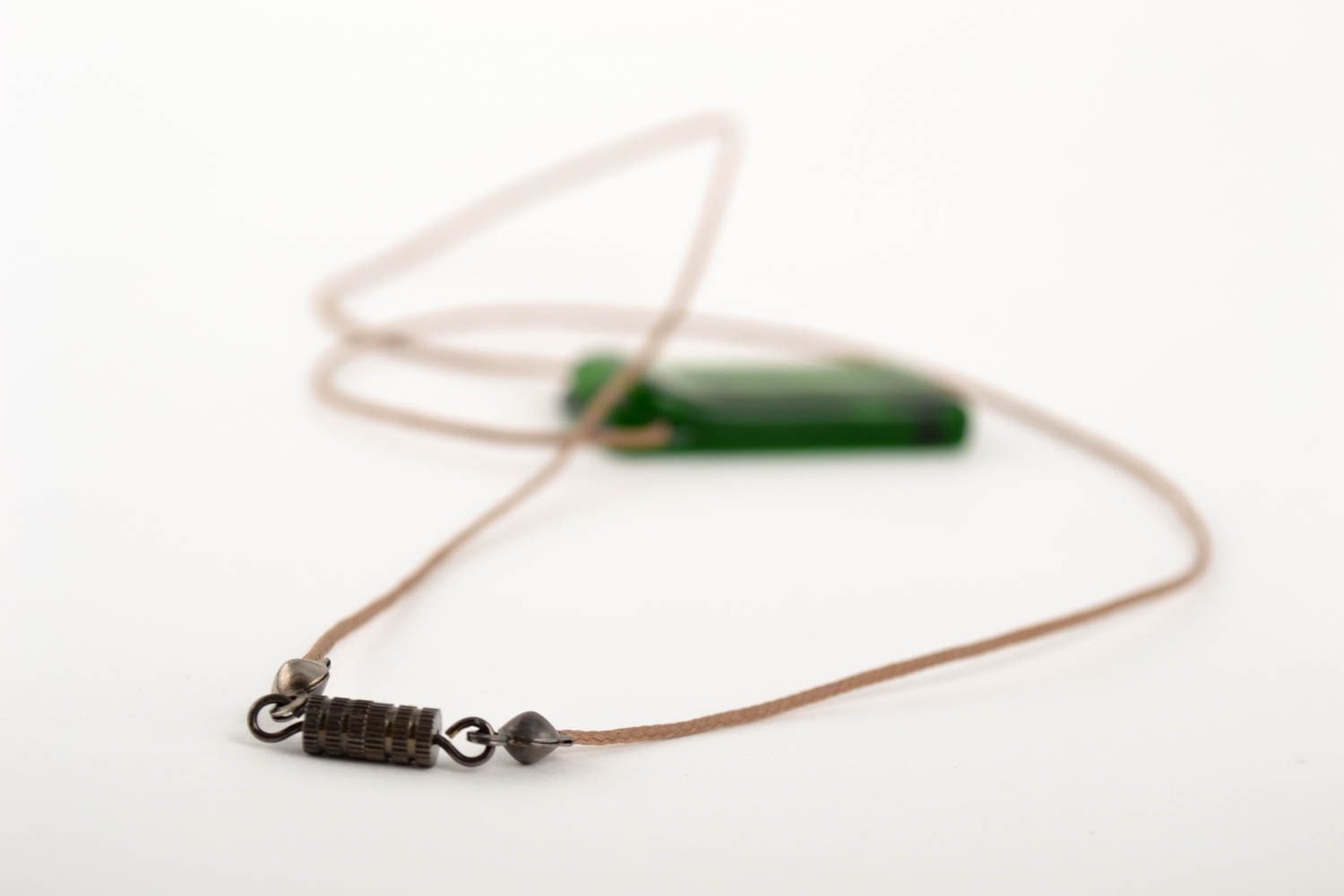 Handmade glass pendant glass bijouterie unusual accessory jewelry for women photo 4