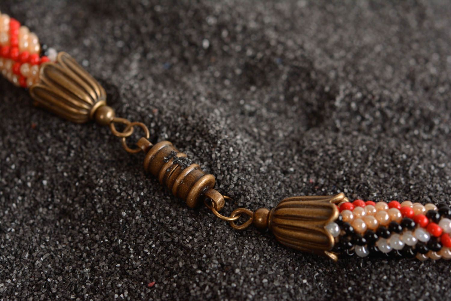 Collier spirale à ornement Bijou fait main en perles de rocaille Cadeau femme photo 5