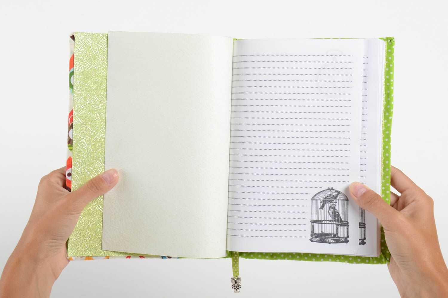 Handmade Notizbuch Stoffeinband Tagebuch für Mädchen Geschenk für Freundin foto 2