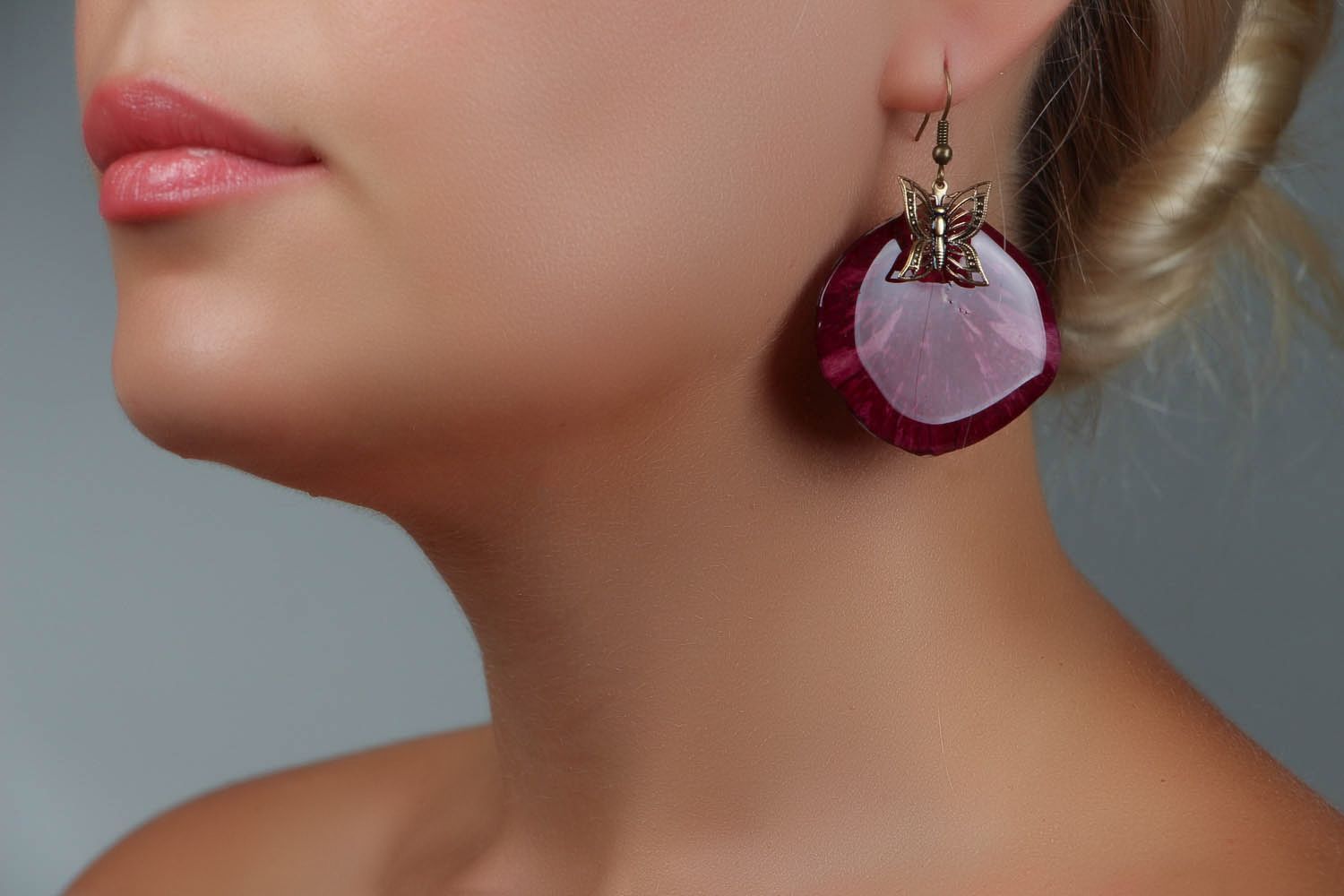 Earrings with Rose Petals photo 5
