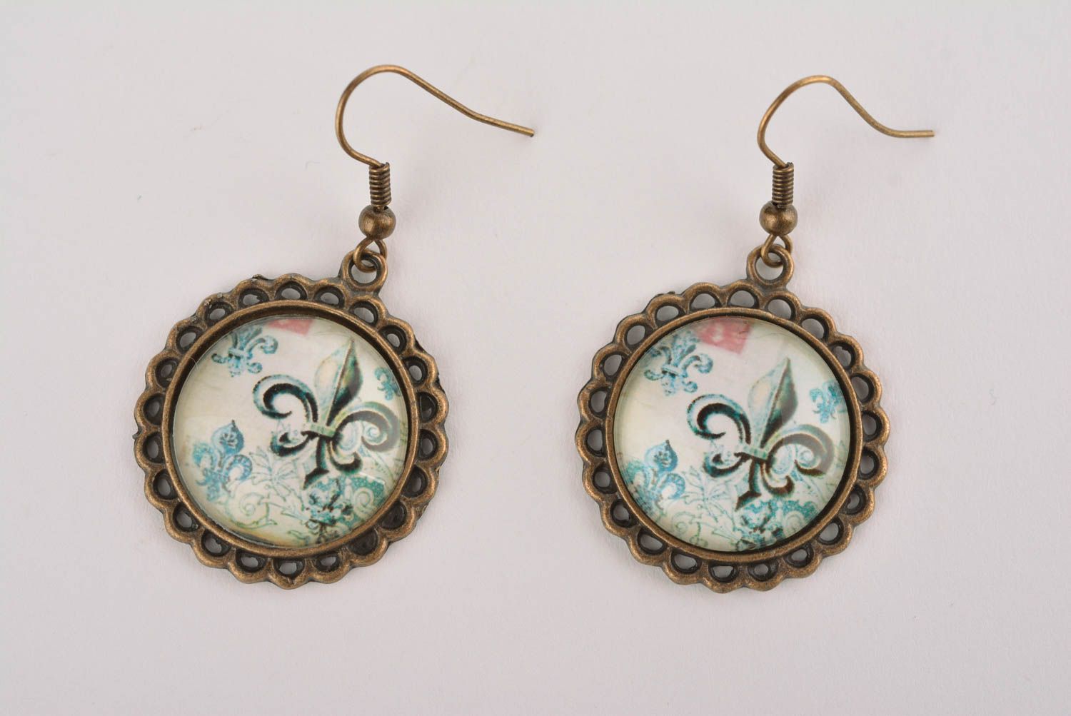 Unusual handmade metal earrings design glass jewelry designs gifts for her photo 4