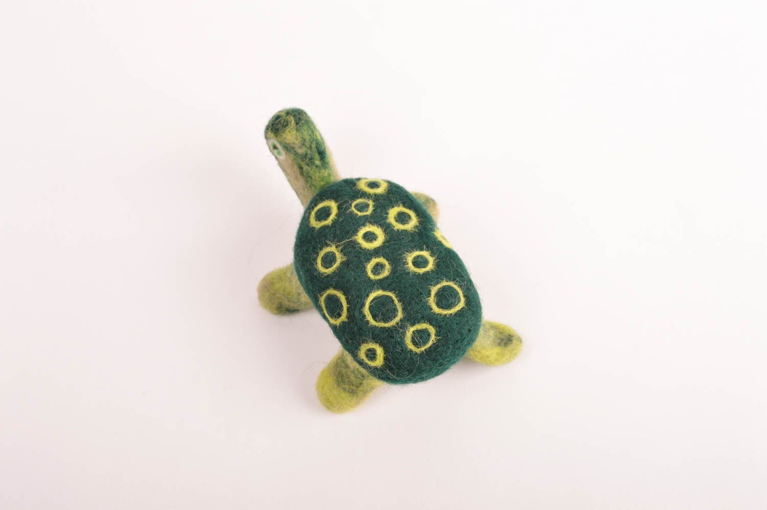 Gefilzte Figur handgefertigt Schildkröte Spielzeug originelles Geschenk foto 4