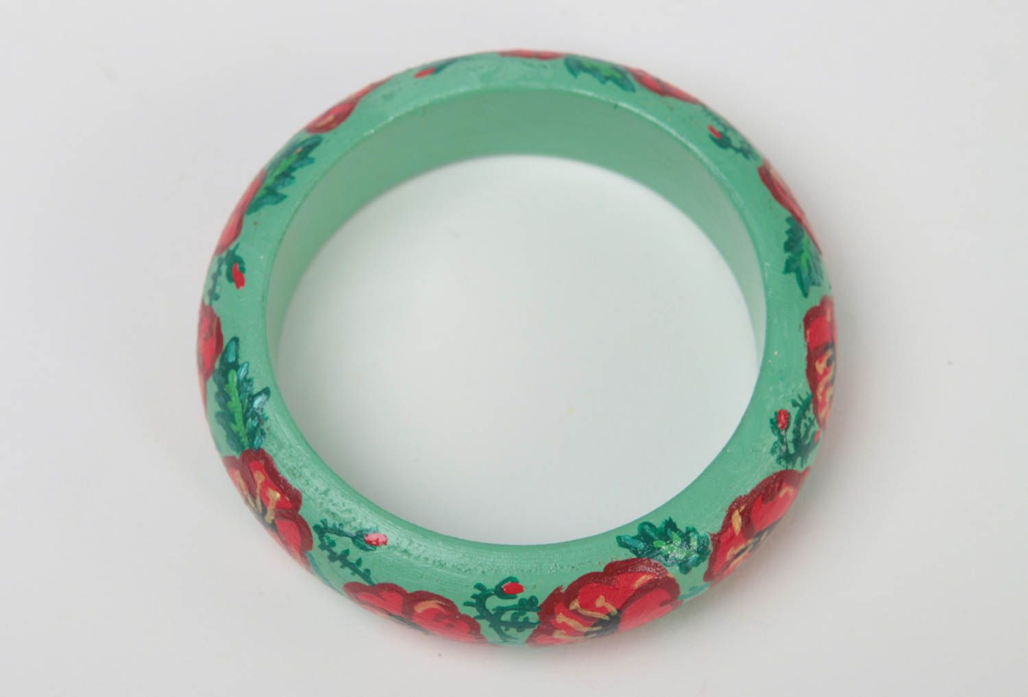 Pulsera hecha a mano de color verde regalo original accesorio para mujer foto 3