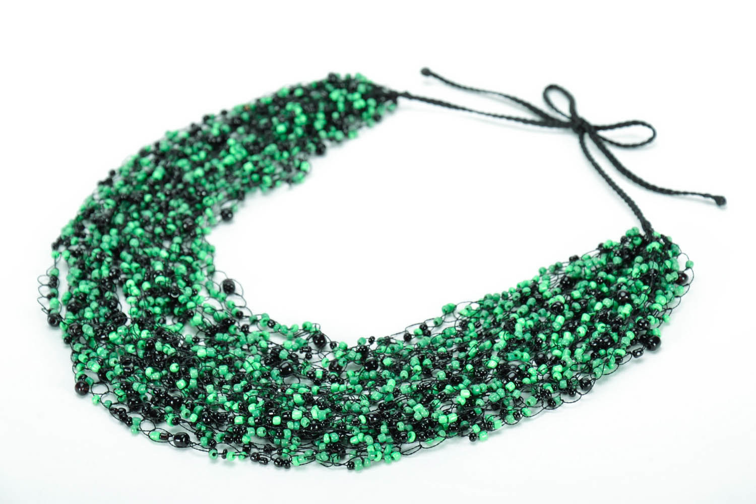 Crocheted bead necklace photo 1