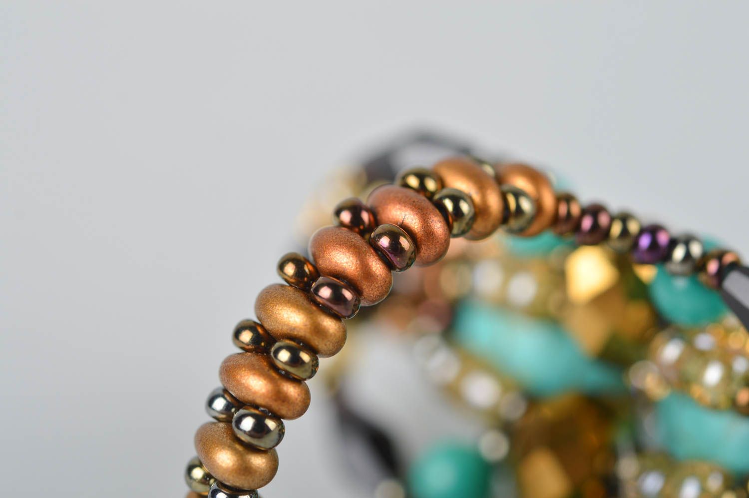 Unusual handmade beaded ring design bead ring artisan jewelry designs gift ideas photo 5