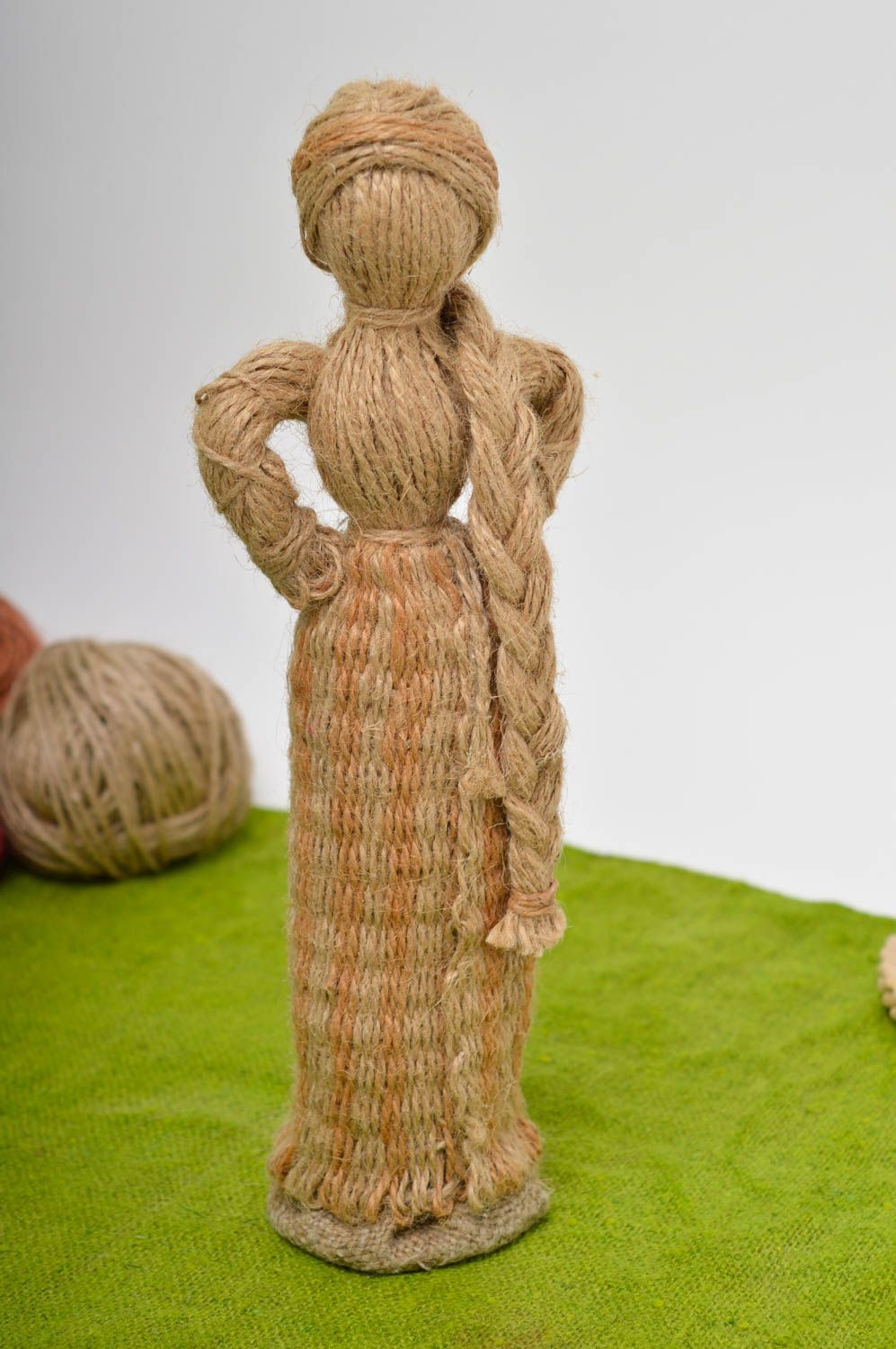 Figurine femme faite main Décoration ficelle style ethnique Déco maison photo 1