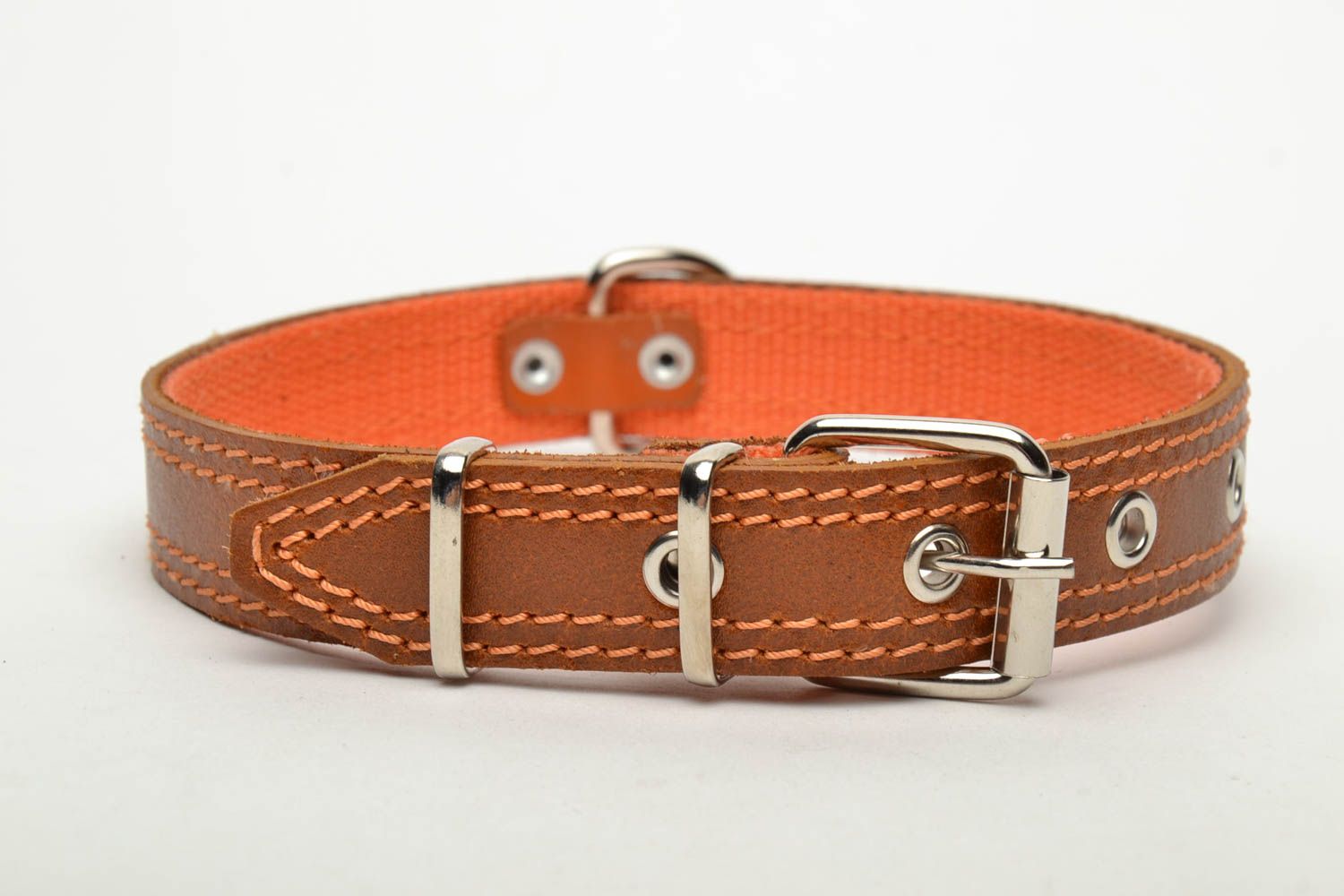 Leather dog collar photo 4