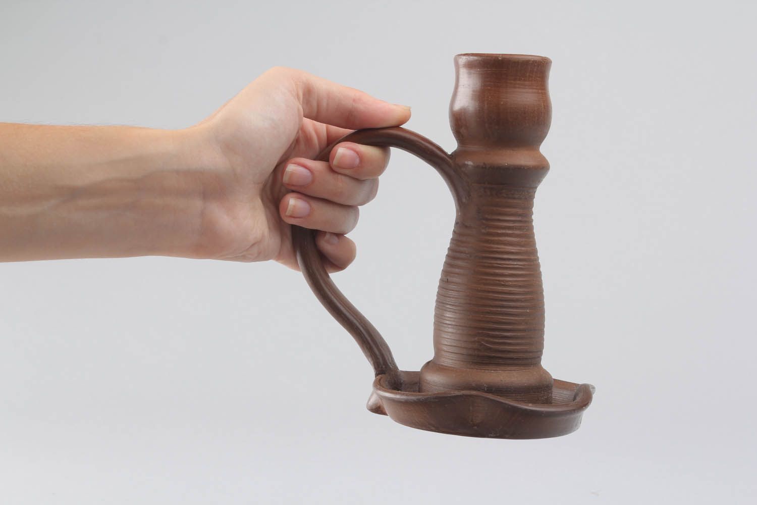 Clay candlestick photo 5