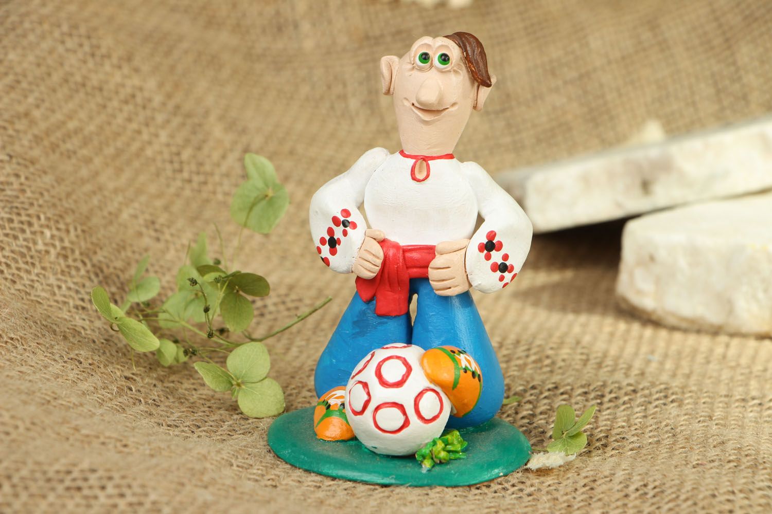 Clay figurine Cossack Football Player photo 5