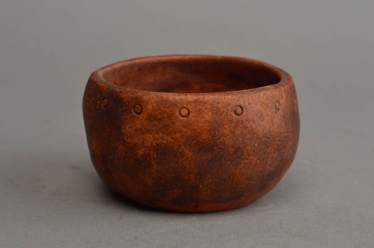 Cuenco de ceramica artesanal utensilio de cocina regalo original marrón foto 2