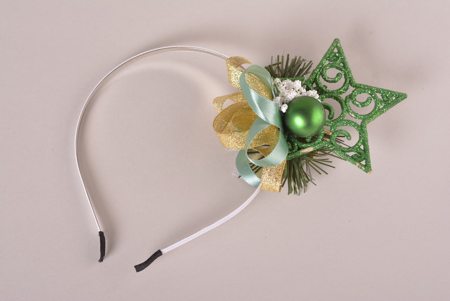 Handmade designer New Year accessory festive hairband female accessory photo 1