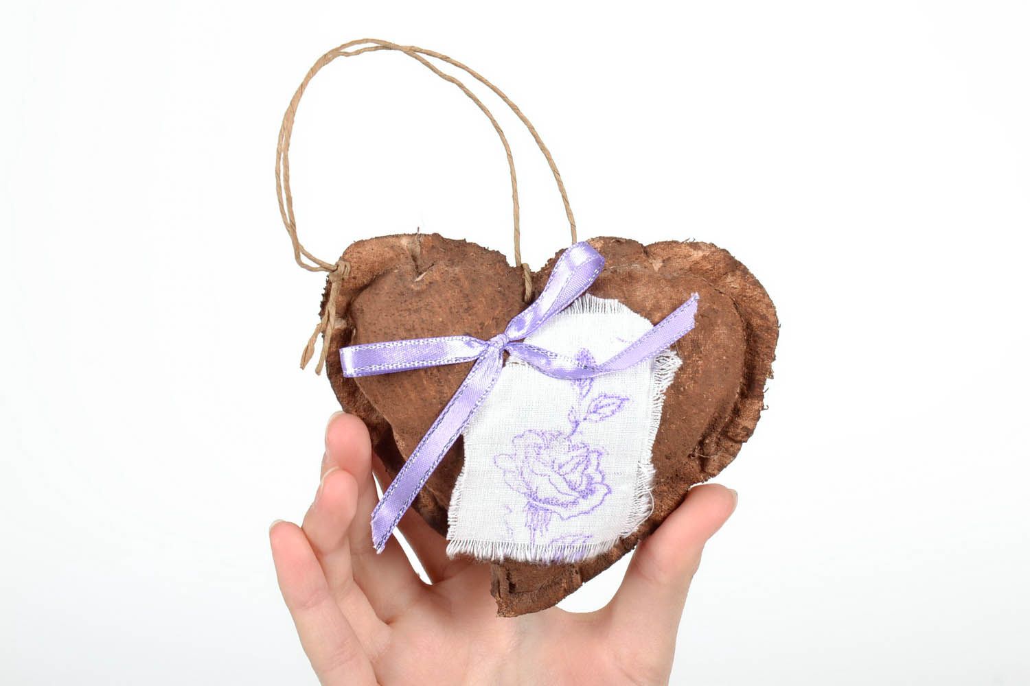 Colgante artesanal aromatizado Corazón de chocolate foto 5