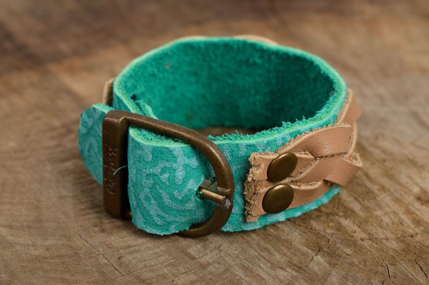 Handmade bracelet leather bracelet unusual accessory for girls gift for her photo 1