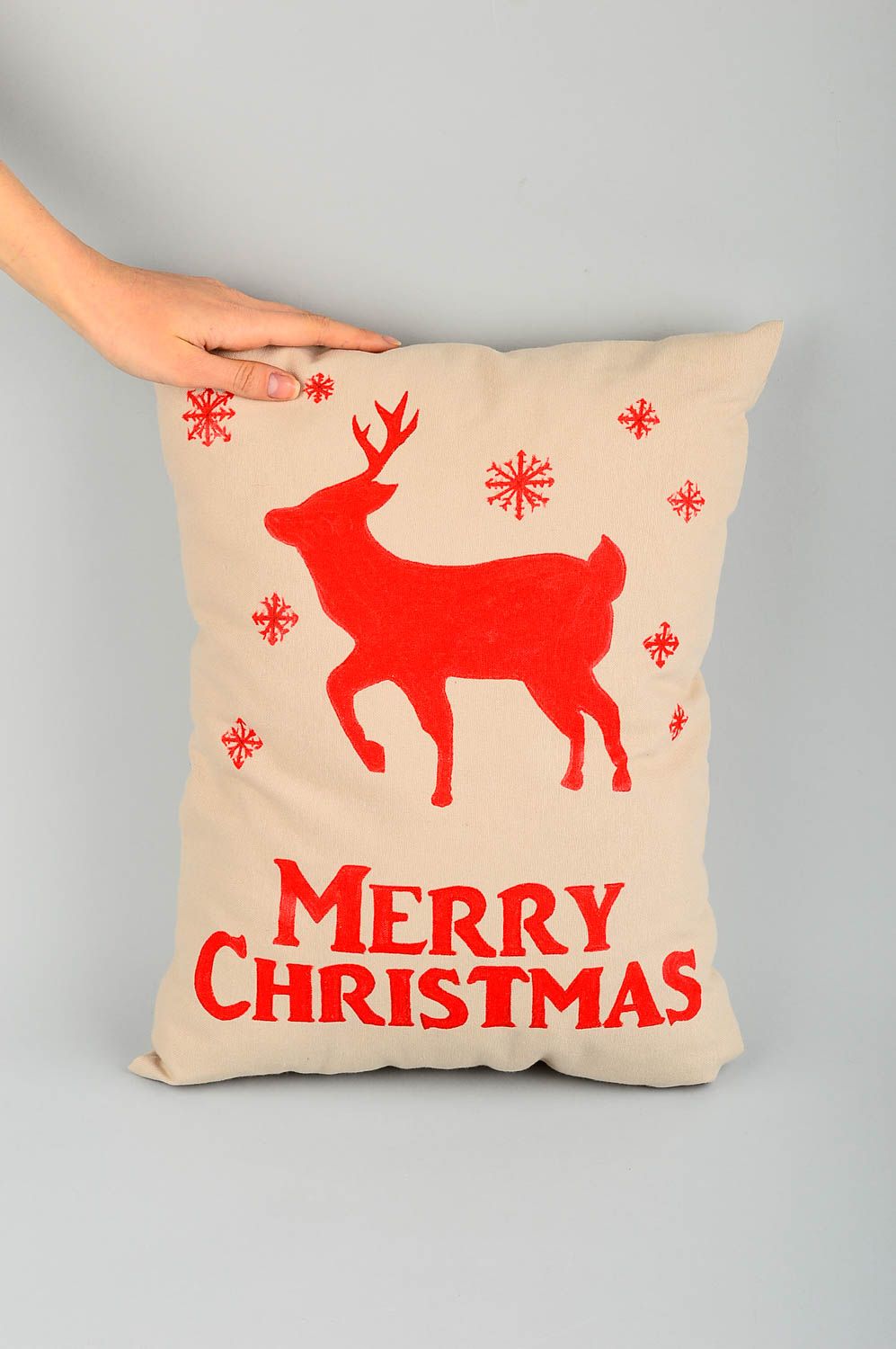 Handmade cushion deer pillow for sofa decorative pillow interior decoration  photo 2