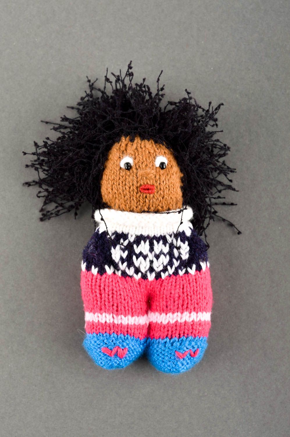 Petite peluche Jouet tricot fait main original amusant Cadeau pour enfant photo 1