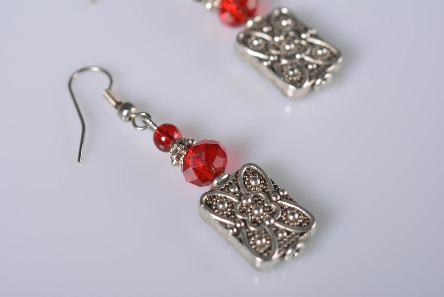 Handmade beaded earrings woven bead earrings beautiful jewellery gifts for her photo 1