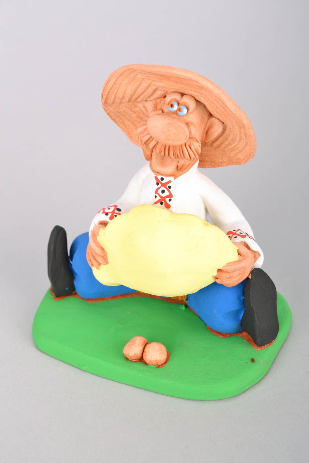 Keramik-Figur Kosak mit Maultasche foto 3