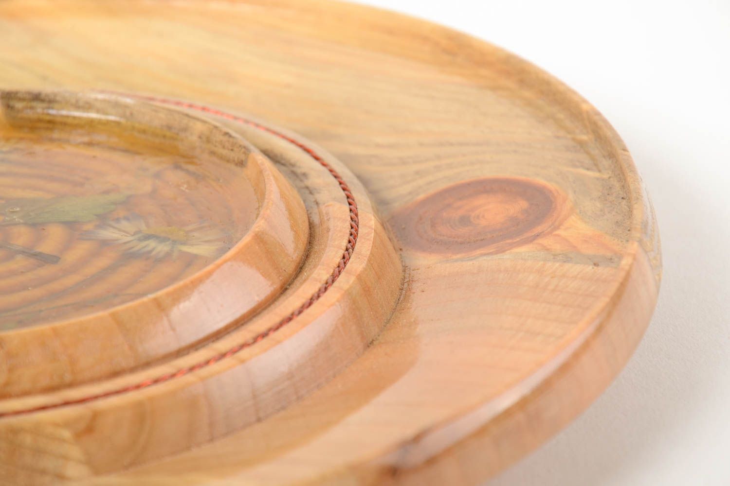 Деревянная посуда ручной работы декор на стену тарелка посуда из дерева фото 4