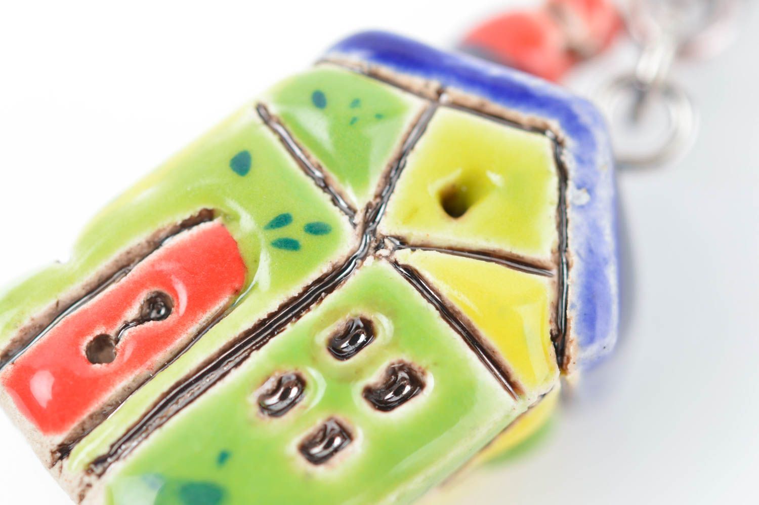 Ceramic pendant handmade bright house accessory feminine designer jewelry photo 4
