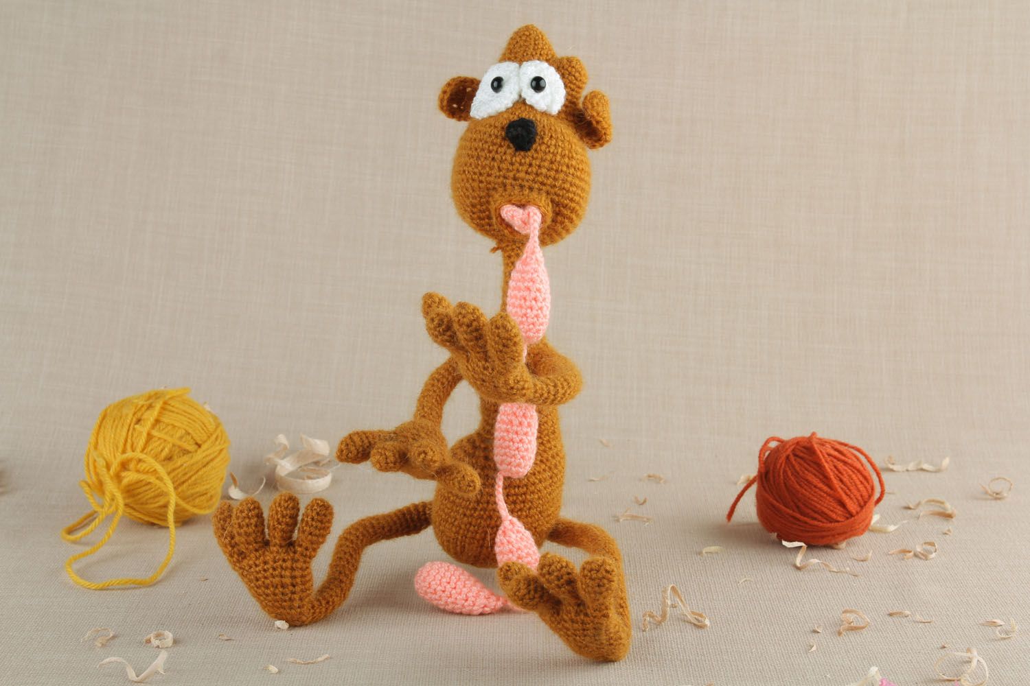Crochet toy Cat with Sausages photo 1