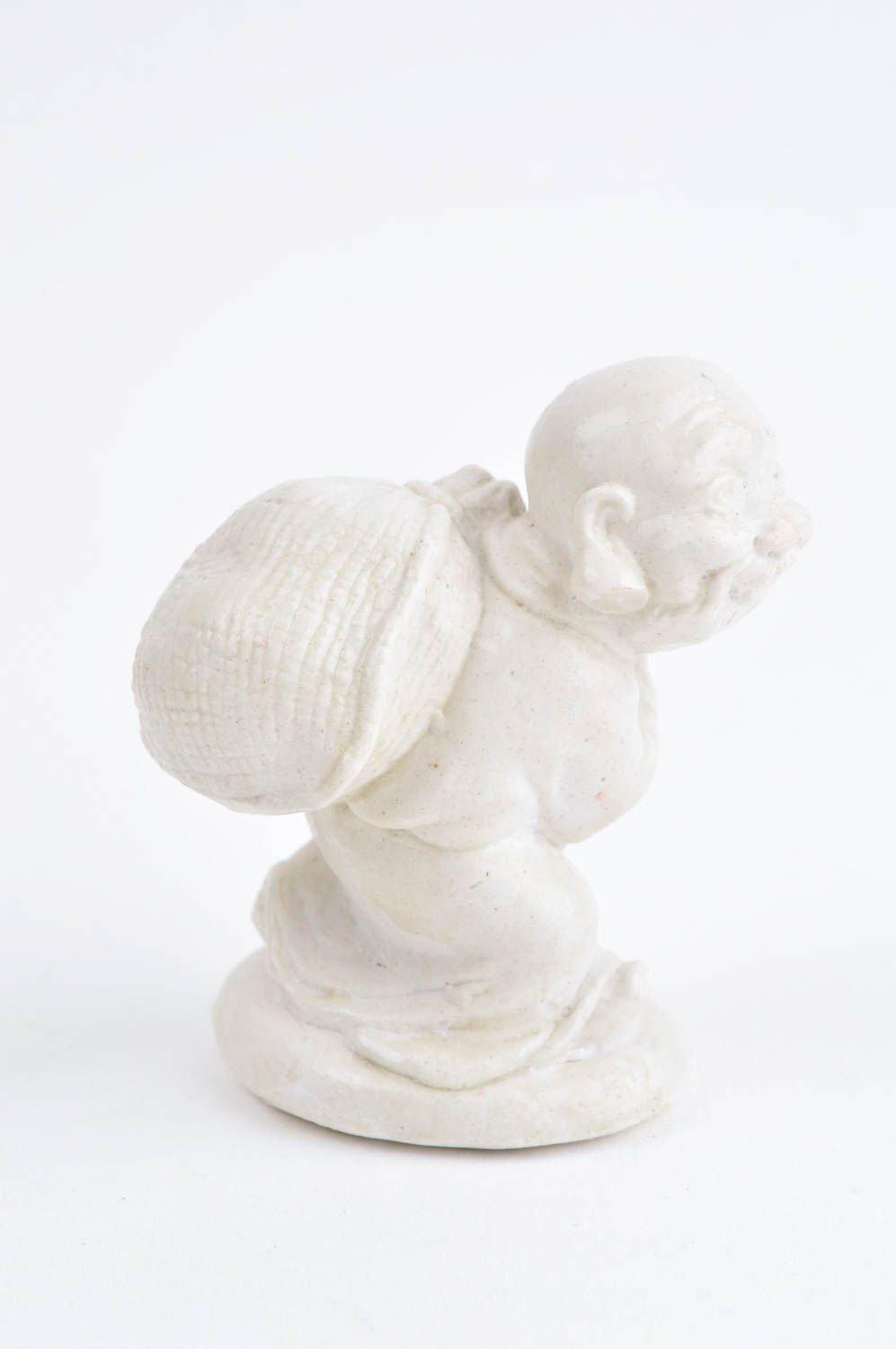 Statuette décorative Figurine fait main en plâtre blanche Déco maison Voleur photo 2