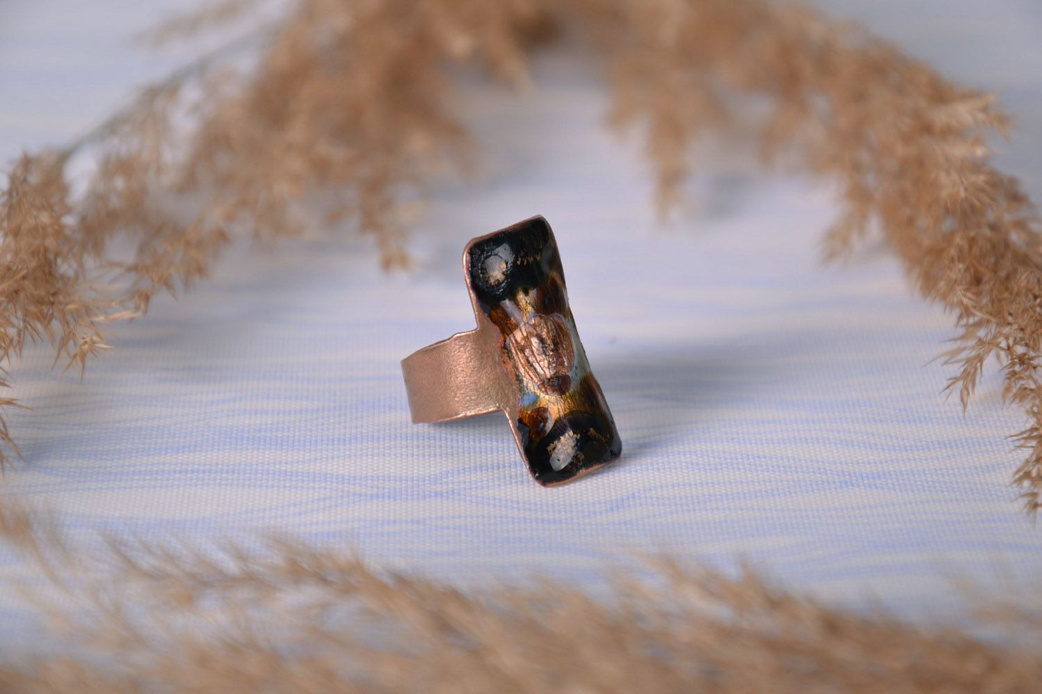 Massiver Ring aus Kupfer handmade foto 1