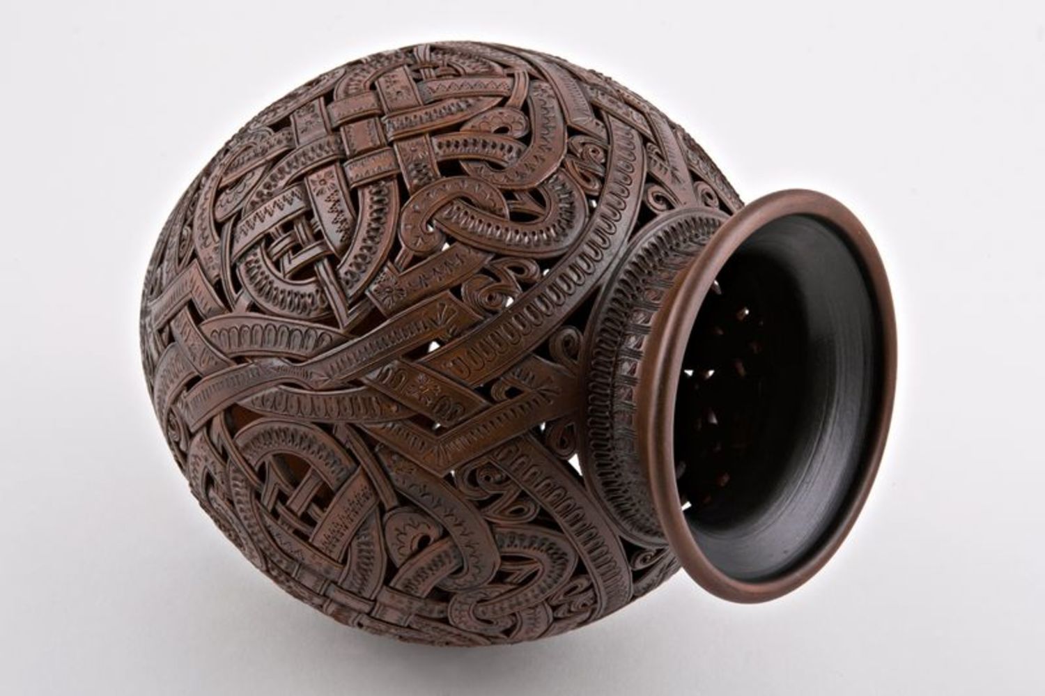 Керамическая ваза ручной работы фото 3