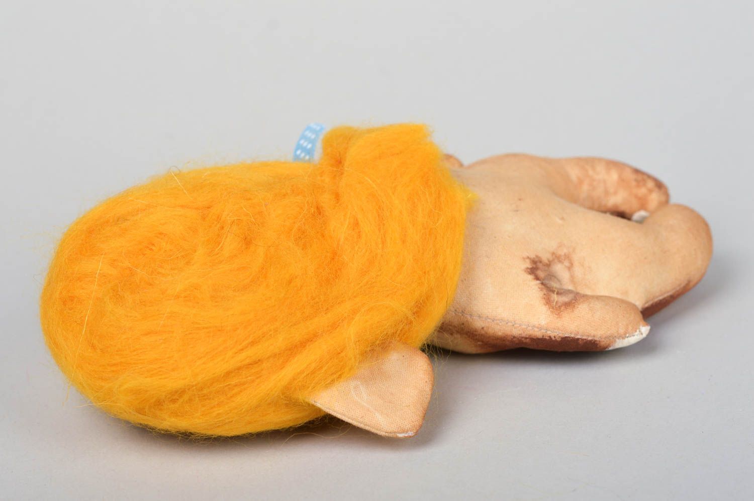 Mono de peluche hecho a mano juguete de tela decoración de dormitorio   foto 3
