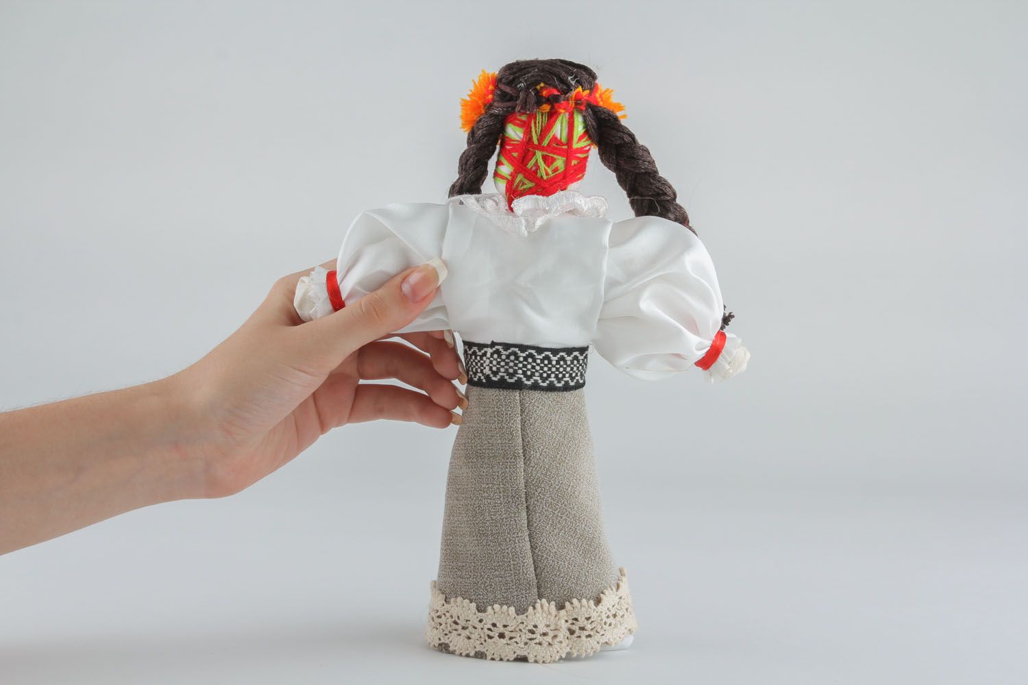 Folk doll made of natural fabrics photo 3