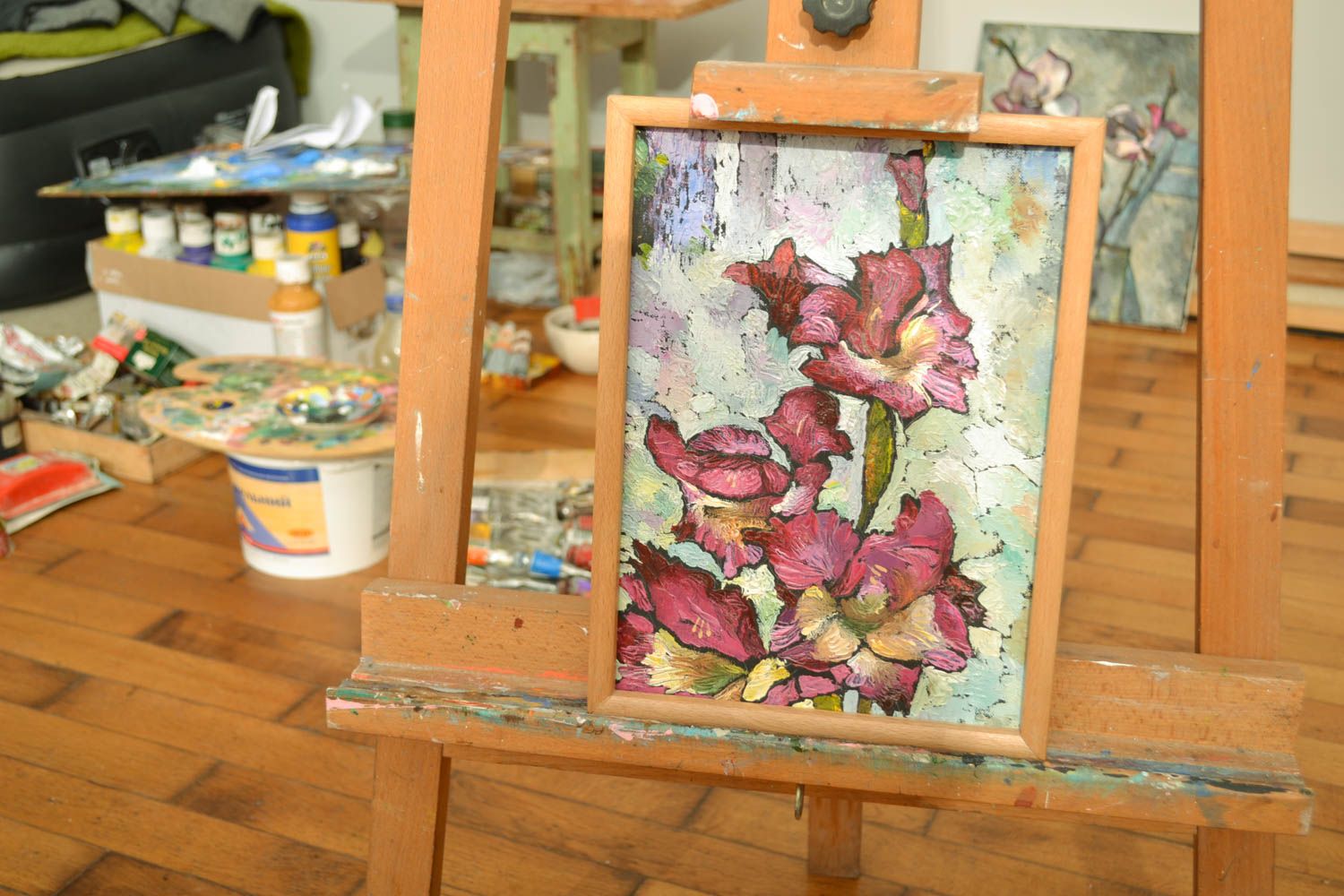 Bright oil painting Flowers photo 5