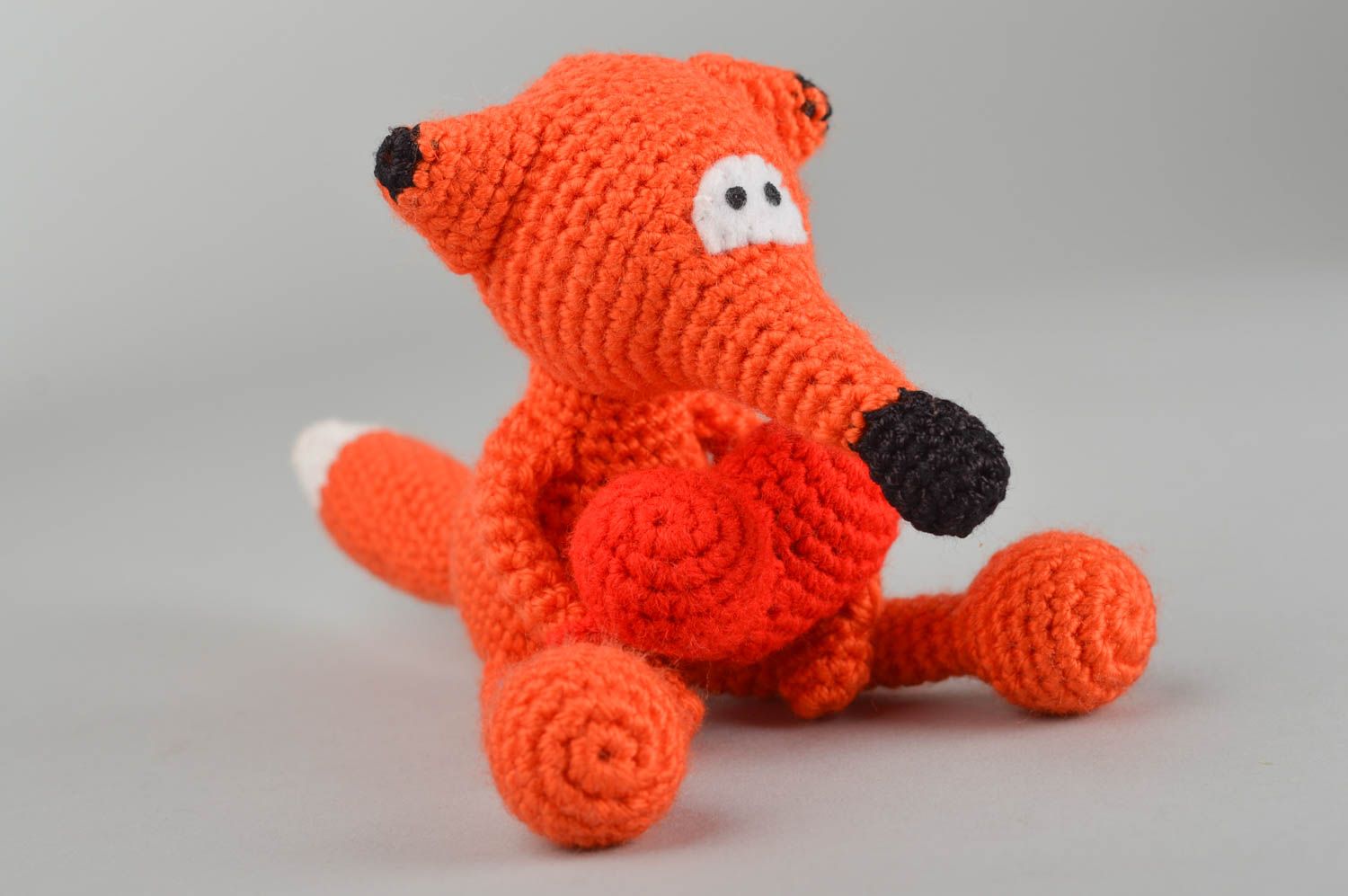 Gehäkeltes Spielzeug handmade Fuchs Kuscheltier Geschenkidee für Kinder foto 4