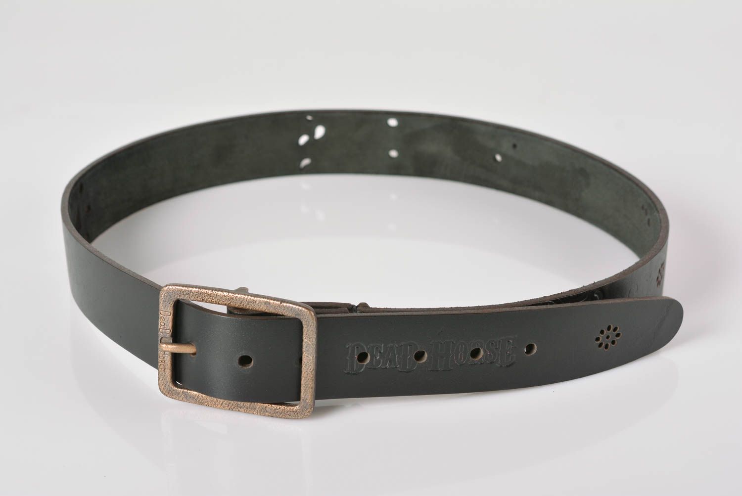 Handmade leather belt designer belts handmade leather goods men accessories photo 5