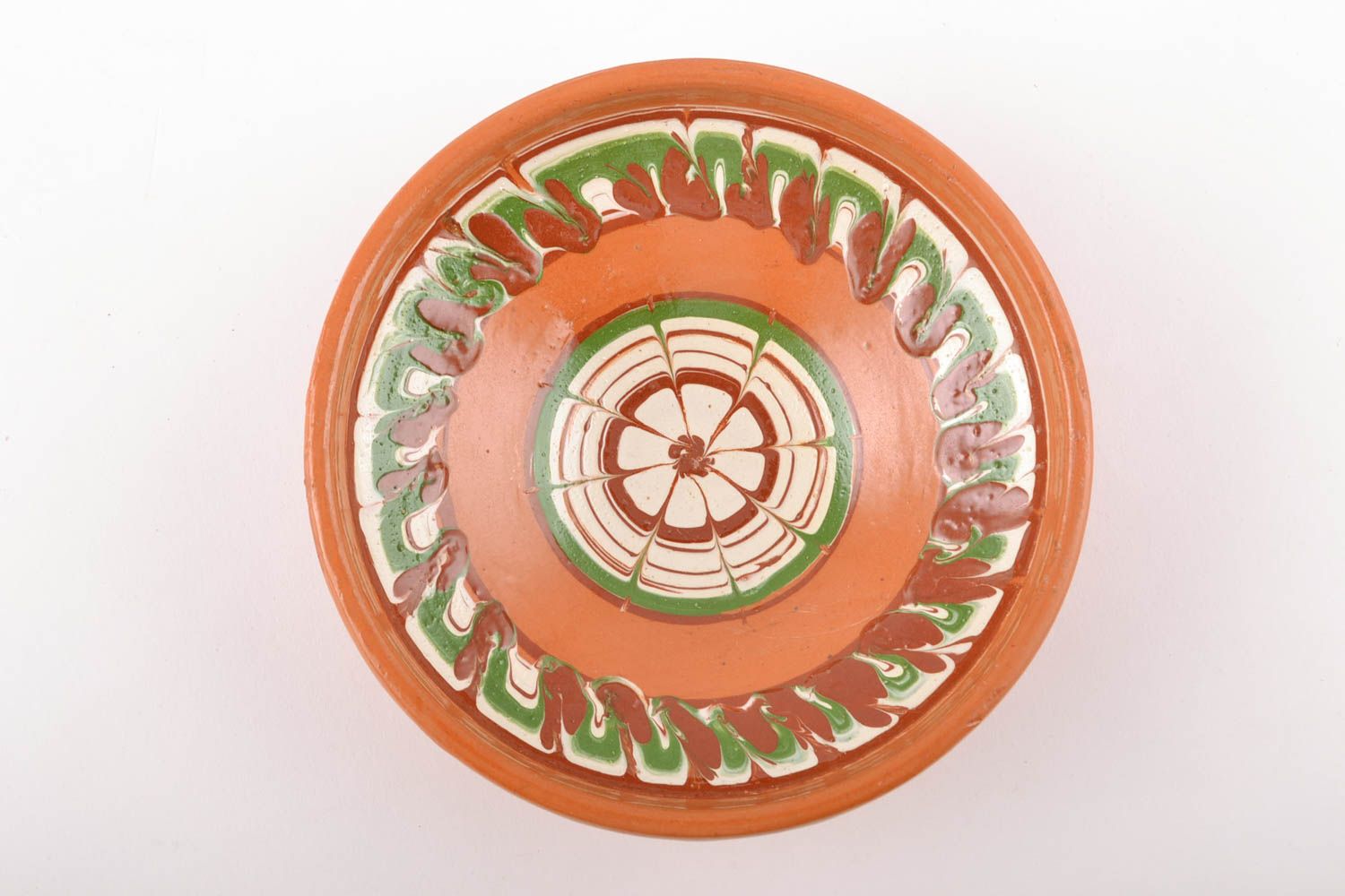 Ceramic bowl with painting in ethnic style photo 2