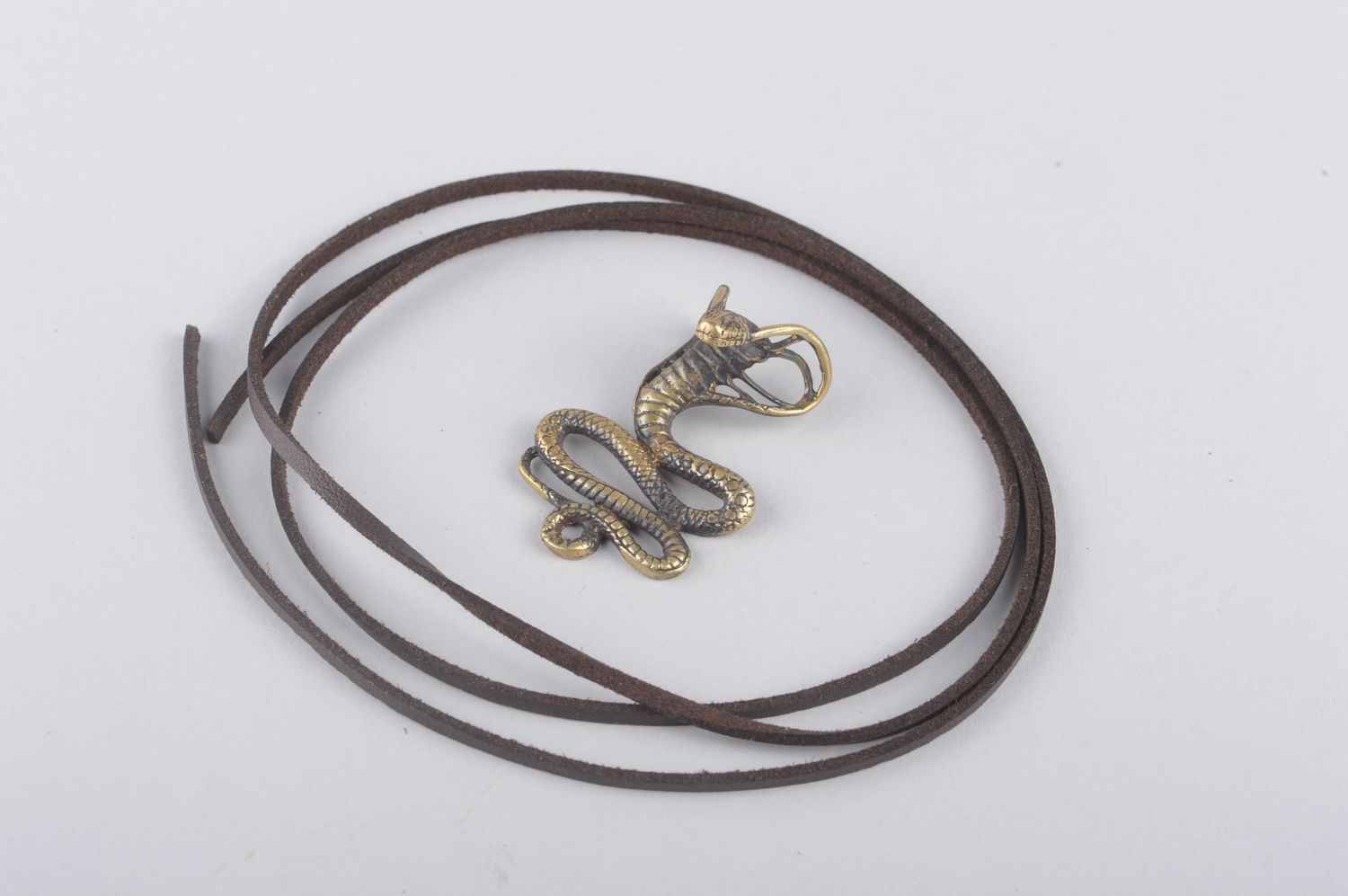 Bronze pendant handmade bronze jewelry metal pendant on cord designer jewelry photo 5