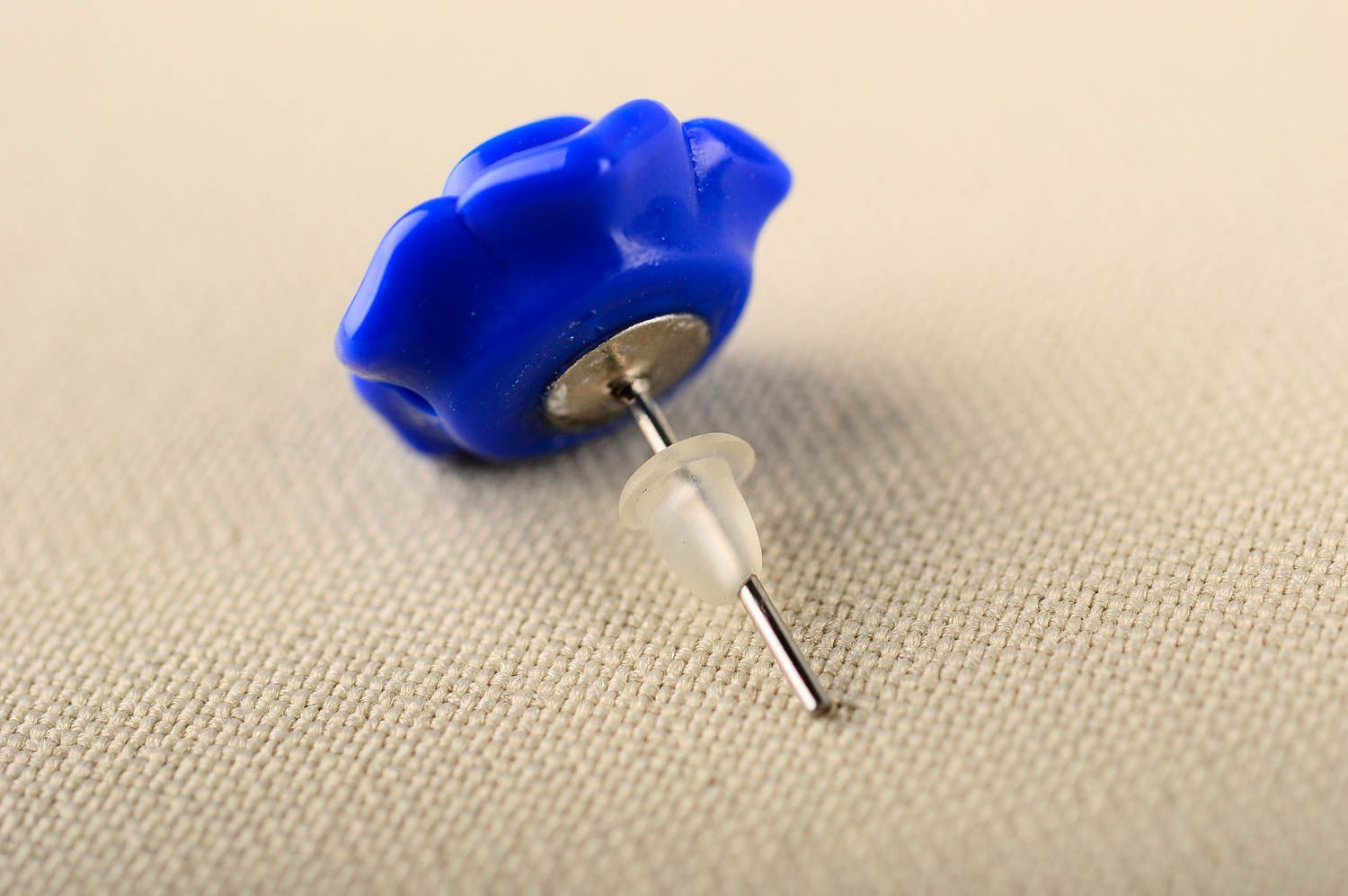 Красивые серьги хэнд мэйд синие серьги бижутерия украшение из пластика фото 5