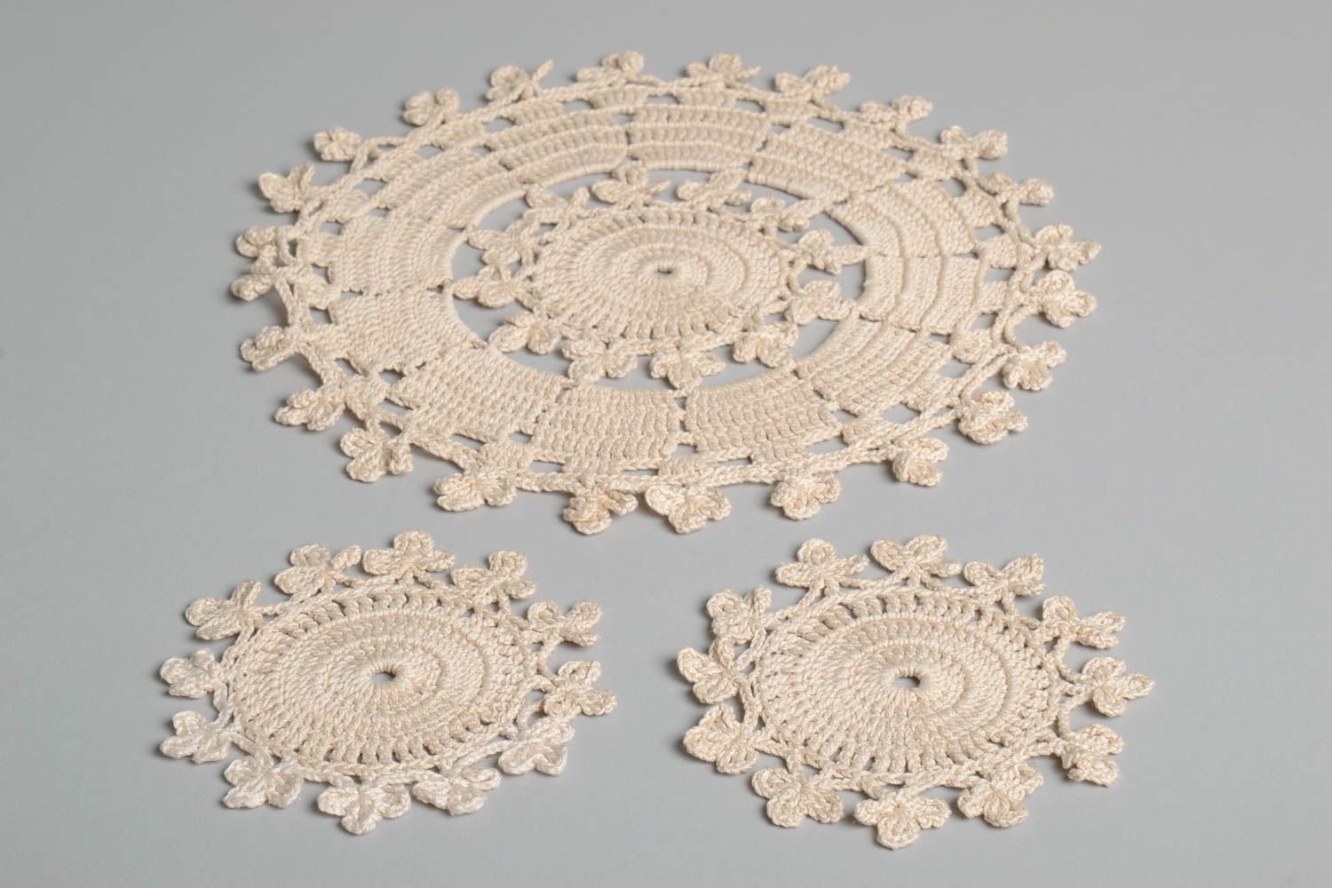 Servilletas crochet hechas a mano textil para el hogar decoración de mesa foto 2