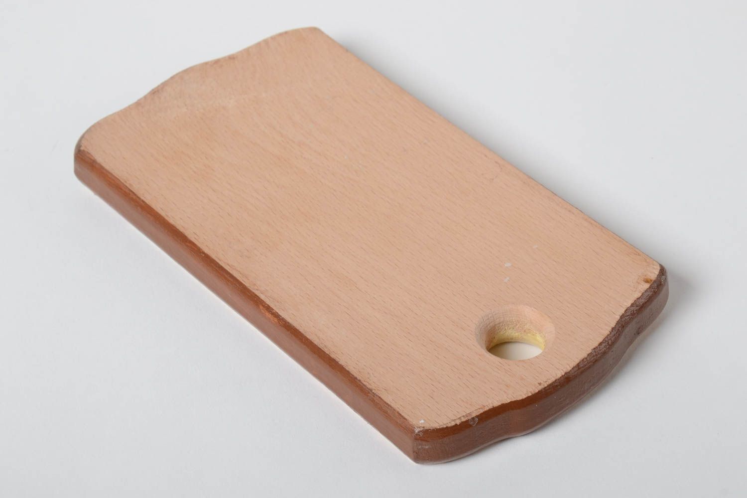 Tabla de cortar de madera hecha a mano utensilio de cocina tabla decorada foto 3